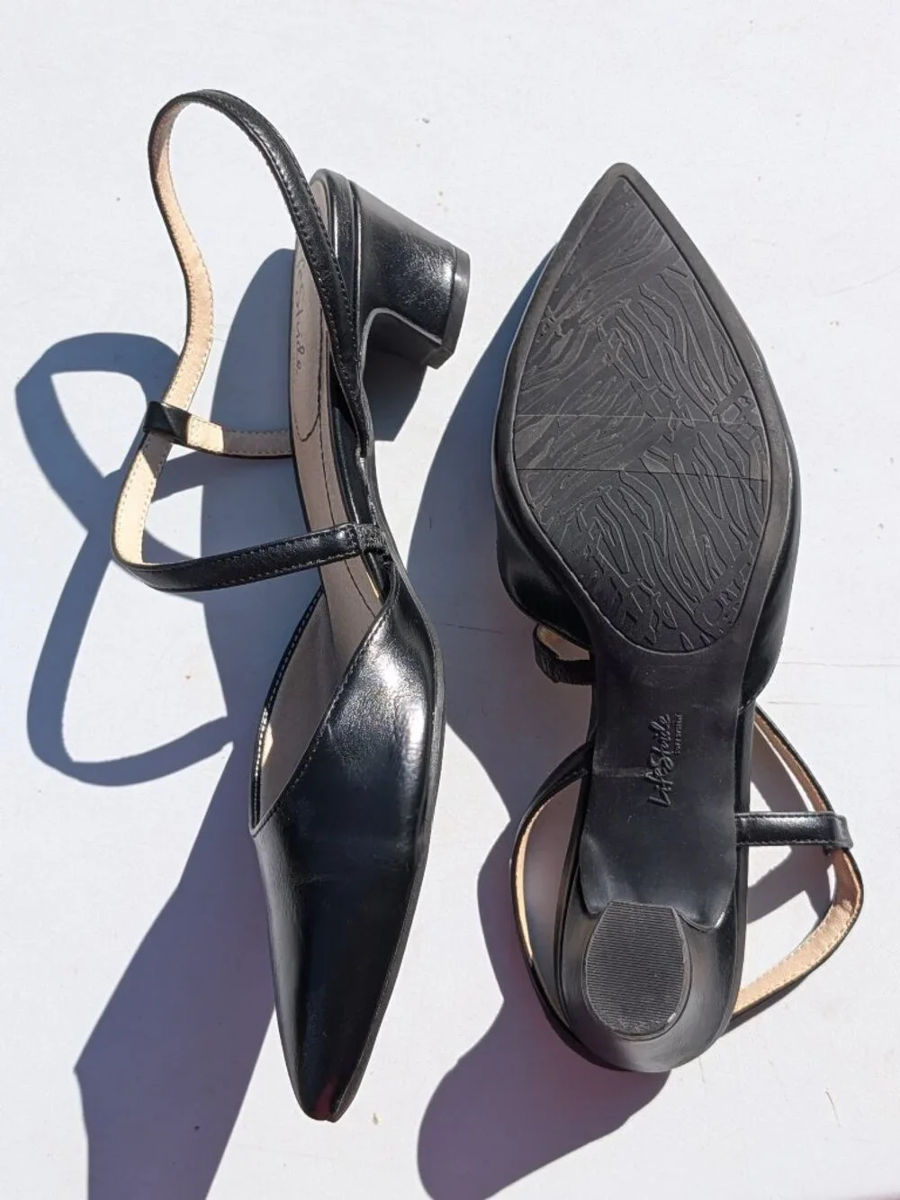 Life Stride Pointed-Toe Sling-Back Pumps | size 9